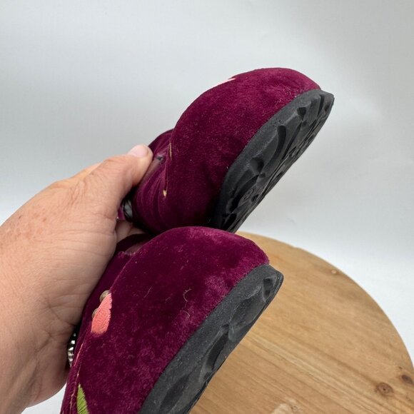Papillo(Birkenstock) Velvet purple shoes Size 40 41  size 9.5 10 embroidered boh - Picture 13 of 16